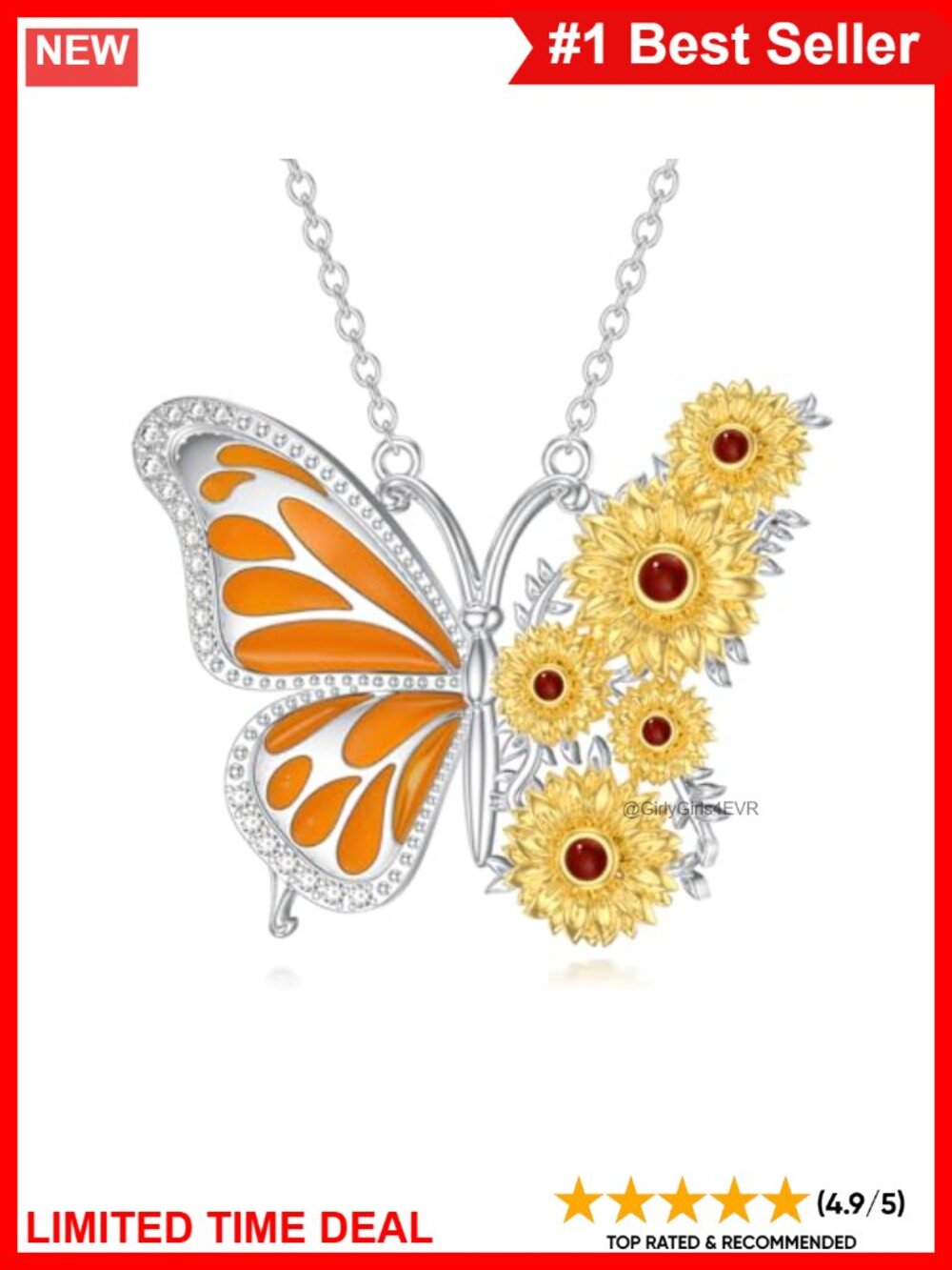 Sterling Silver Butterfly Pendant Necklace 18 Inch Dainty Jewelry Gift